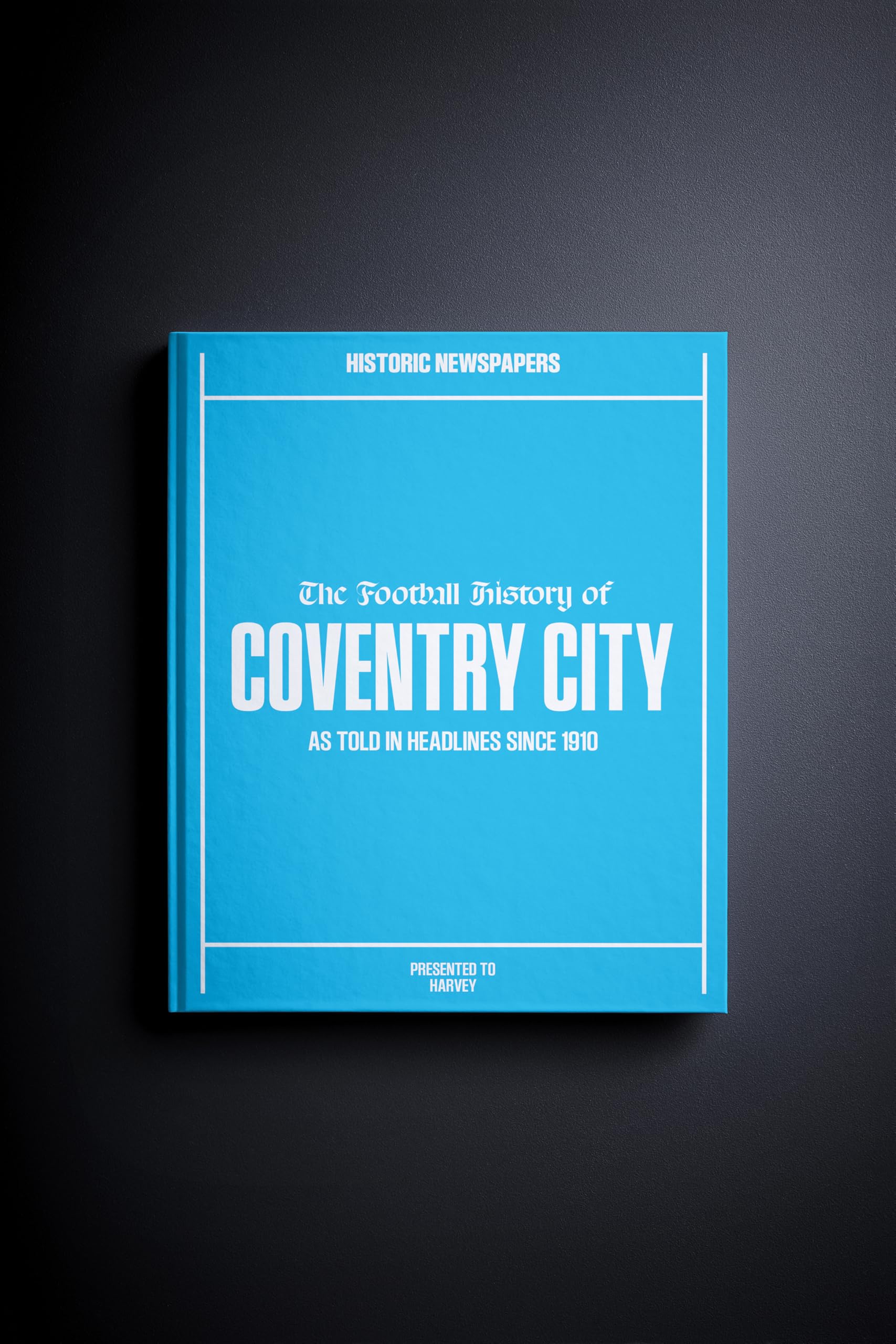 Historic Newspapers Coventry | Personalised Football Gift | Name Printed on Cover | Football History Book Through Newspapers | Football Gifts for Boys | Birthday Present for Him | Football Fan Gift — image 1