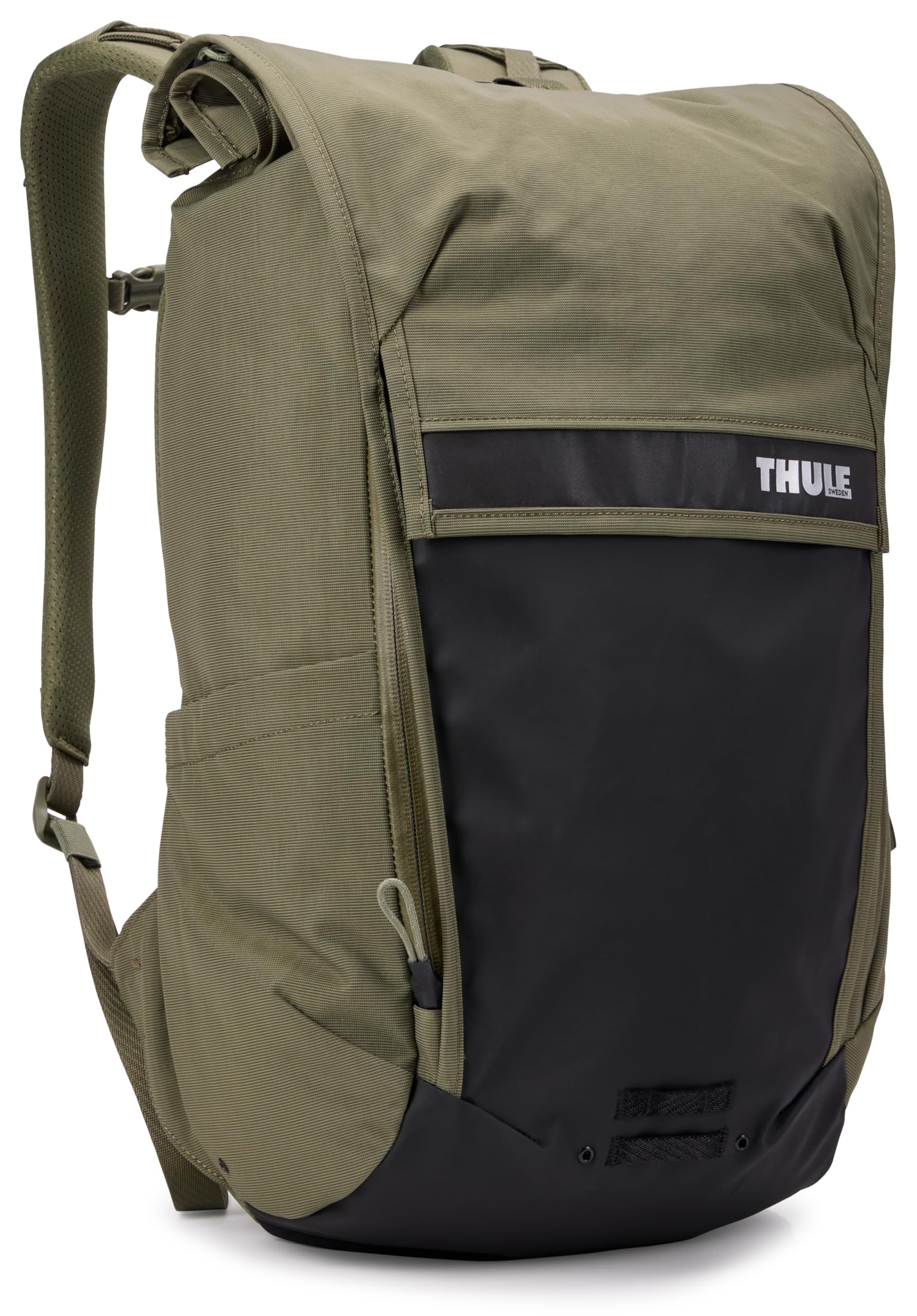 Thule Paramount Bike Commuter Backpack - 20L Capacity - Adjustable fit - 16" Padded Laptop Sleeve and 11" Tablet Pocket - Rolltop Closure - Side Phone