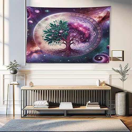 Miniatura 80 de Ambesonne Tapiz indie, estilo moderno de Memphis de los años ochenta, geométrico, abstracto, colorido, diseño de puntos, funky, para colgar en la