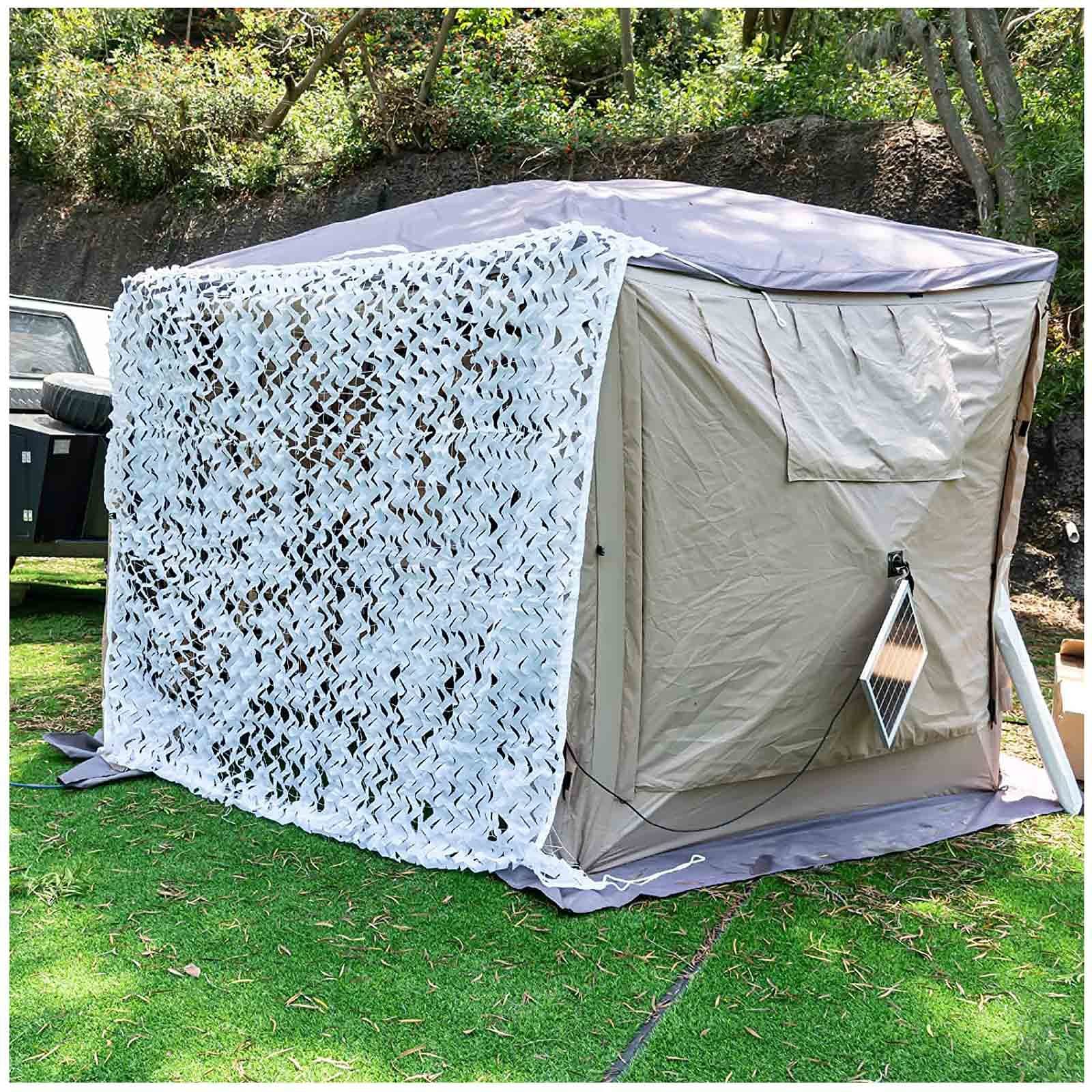 Sonakia Tarnnetz 1,5x2/3x5/4x6m, Weißes Sonnenschutz Camouflage Netz, Militärisch Verstärktes Tarnnetz, Sonnensegel, Outdoor-schattennetz Für Jagd, Gartendekoration, Zelt,5x7m(16.4 * 23) Sport & Freizeit