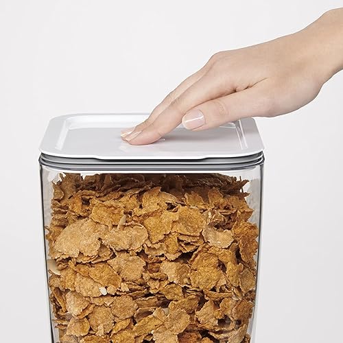 Miniatura 8 de OXO Good Grips Dispensador de cereales para encimera, transparenteblanco (paquete de 2)