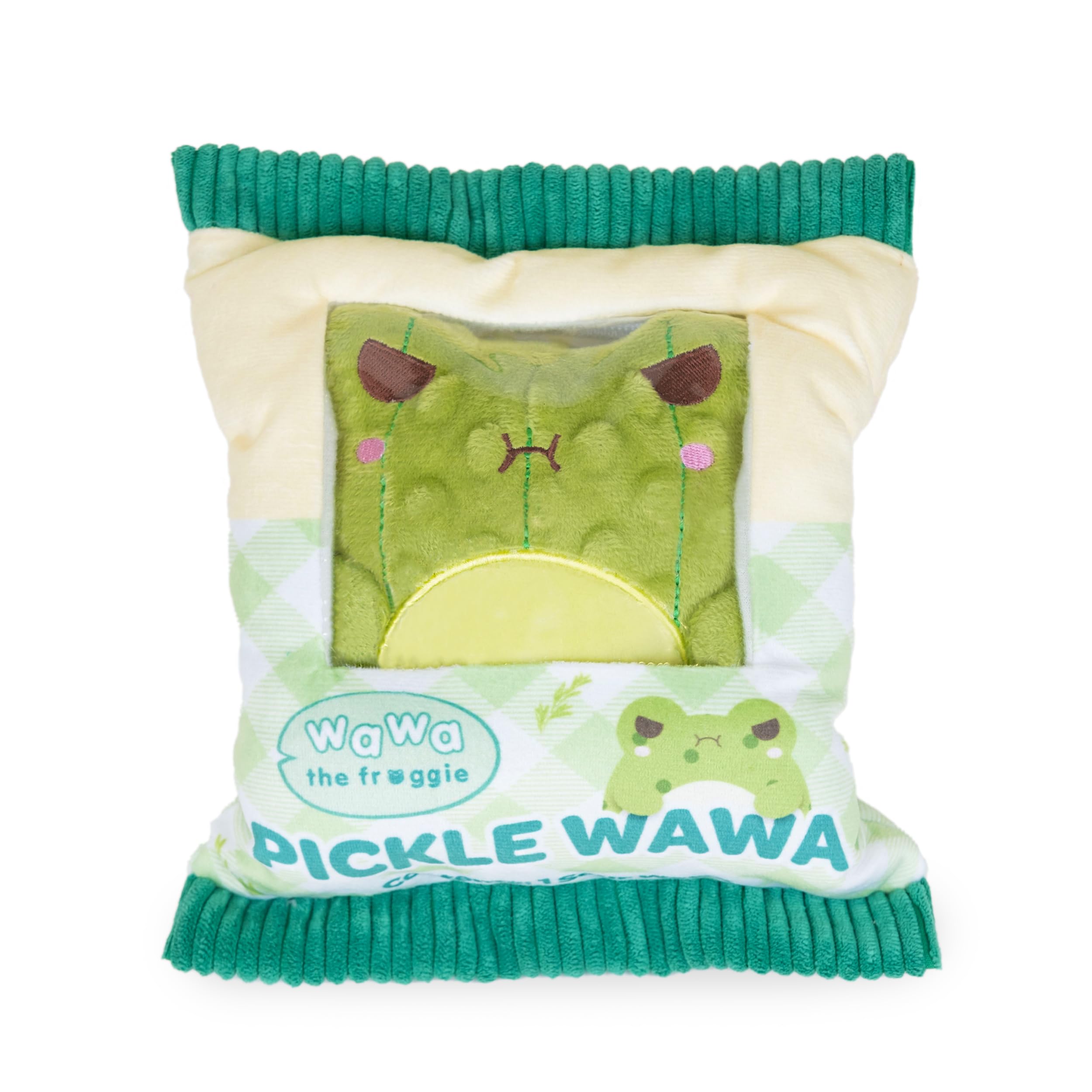 Cuddle BarnPlushGoals - Pickle Wawa Kawaii Cute Soft Green Frog Plush Toy, 9 inches