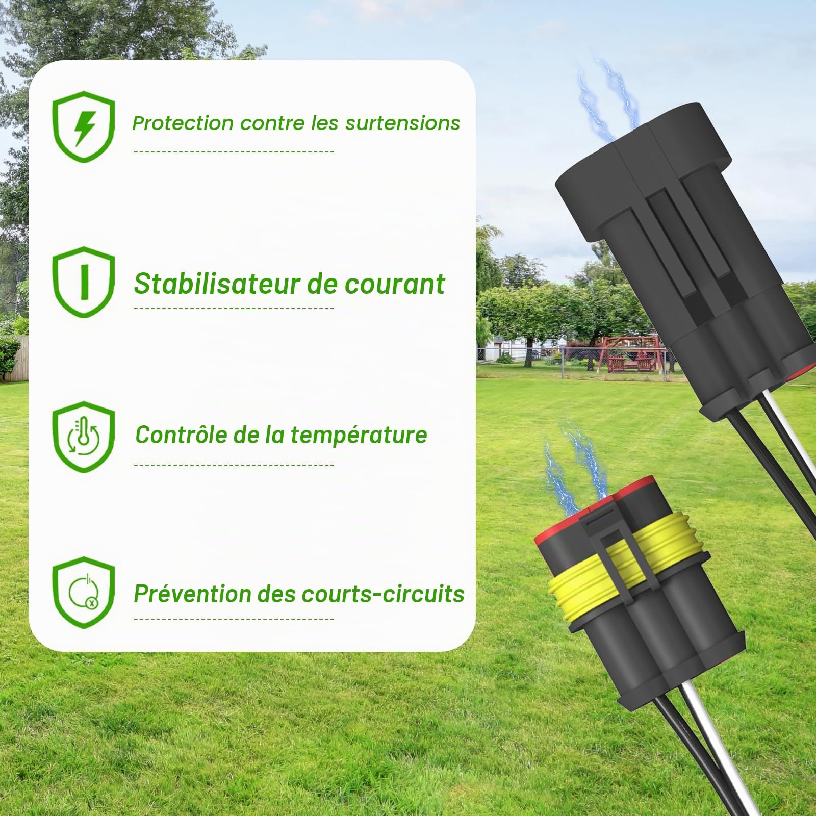 20M Connecteur Câble de Connexion Adaptateur Compatible avec Husqvarna Automower 105 305 310 315X 320 330X 420 430X 2016-2022,Gardena 2016+/Sileno 2018+/ Robotic tondeuses à Gazon Robot