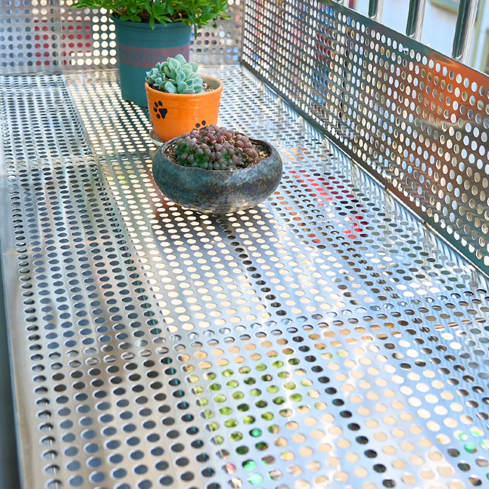 Lámina perforada de acero inoxidable, malla de seguridad antirrobo para protección de ventanas y balcones, panel de rejilla decorativo