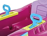 Vista 3 de Little Tikes Jett Car Racer - Coche de carreras rosa con respaldo de asiento ajustable, dirección de rueda trasera de doble mango, control