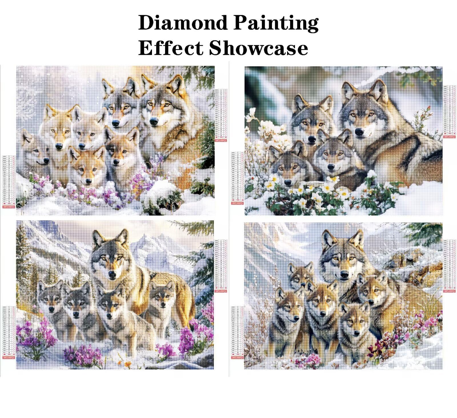 Malarstwo diamentowe zima 80 x 60 cm kwadratowy obraz diamentowy 4 sztuki 2026 nowy DIY 5D zestaw do malowania diamentami z akcesoriami, prezenty świąteczne, dekoracje świąteczne i nowy rok i święty