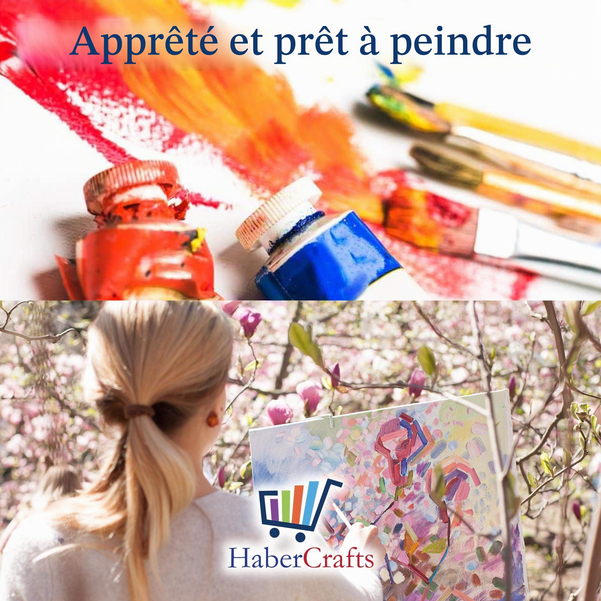 Lot de 5 panneaux de toile vierge tendue A4 100% coton pour peinture à l'huile, acrylique, supports mixtes, sans acide, tableaux d'art - Format A4-210 x 297 mm