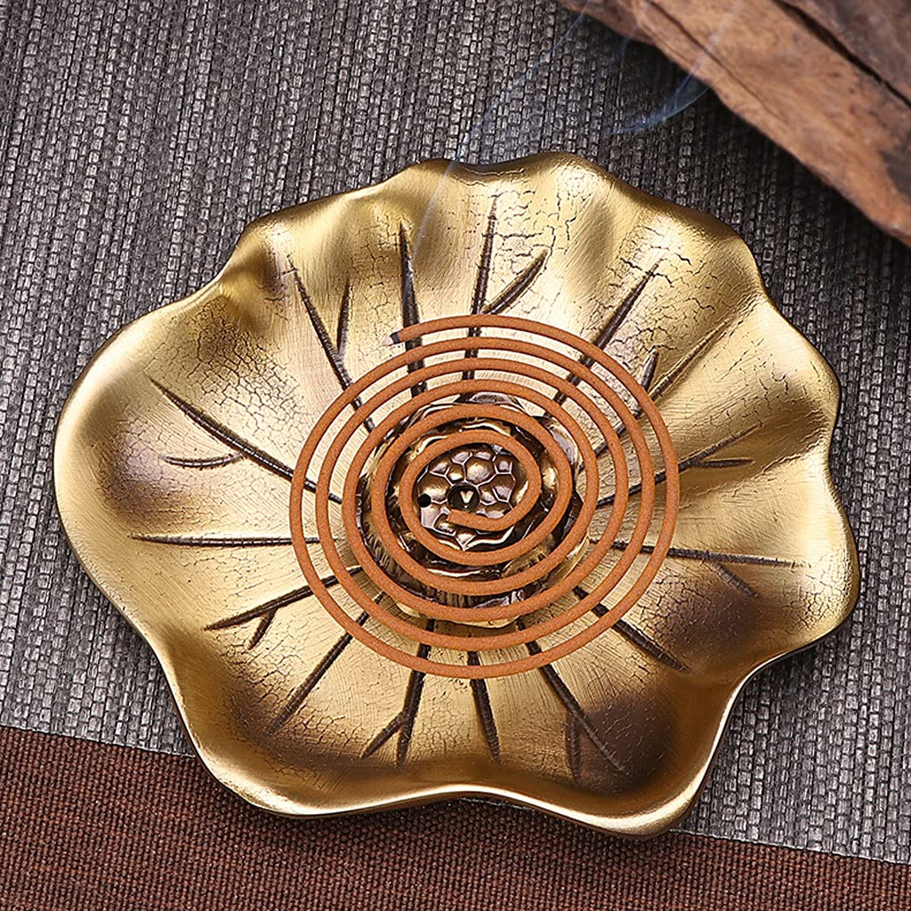Kadzidełka palnik retro kadzidełka uchwyt na kadzidełka domowe patyczki do kadzidełek aromaterapia drzewo sandałowe liść lotosu miedź w kształcie lotosu kadzidełka uchwyty na kadzidełka