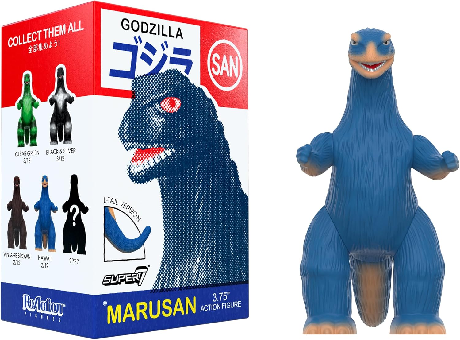 Super7 Toho Marusan Godzilla Blind Box - (12 Pack) 3.75" Toho Godzilla Action Figures Classic Movie Monster Collectibles and Retro Toys