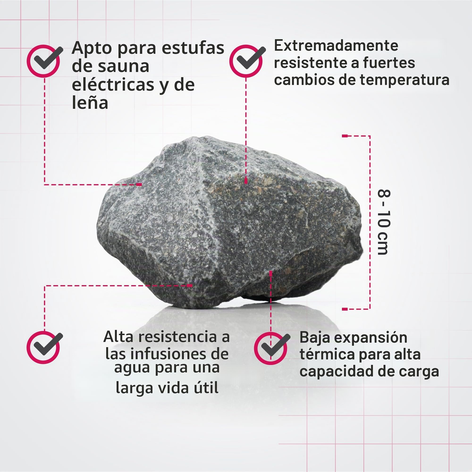 Original – Piedras para sauna finlandesa 20 kg olivindiabas humidificación piedras Vapor piedra para sauna Horno elektroofen Madera Horno