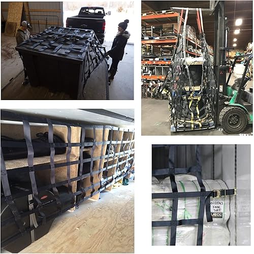 Miniatura 7 de DREAMOSA Red de carga de escalada para casa del árbol, red de escalada para niños, protección de escaleras, resistente para niños, obstáculos ninja,