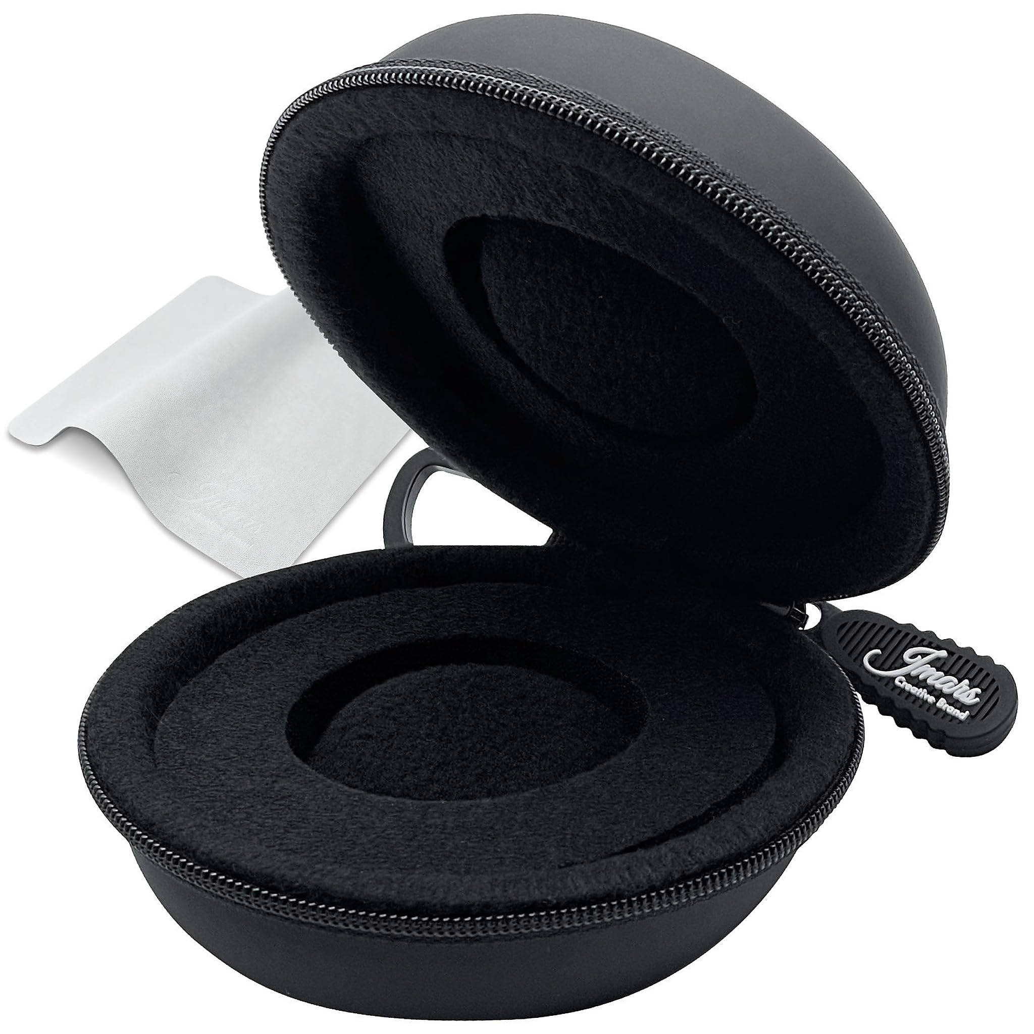 JMARS Travel Watch Case – Shock-Tested Protective Storage for 1 Watch | Fits Rolex, Apple Watch, G-SHOCK | PU Leather Shell with Cushion & Microfiber Cloth (Leather Black)