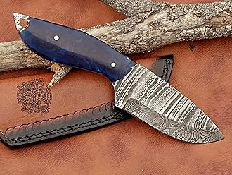 | Viking Heritage Skinner Knife – Expertly Crafted with Damascus steel for Precision Hunting and Field Dressing: Embrace the Timeless Elegance of Craftsmanship with this Razor-Sharp
