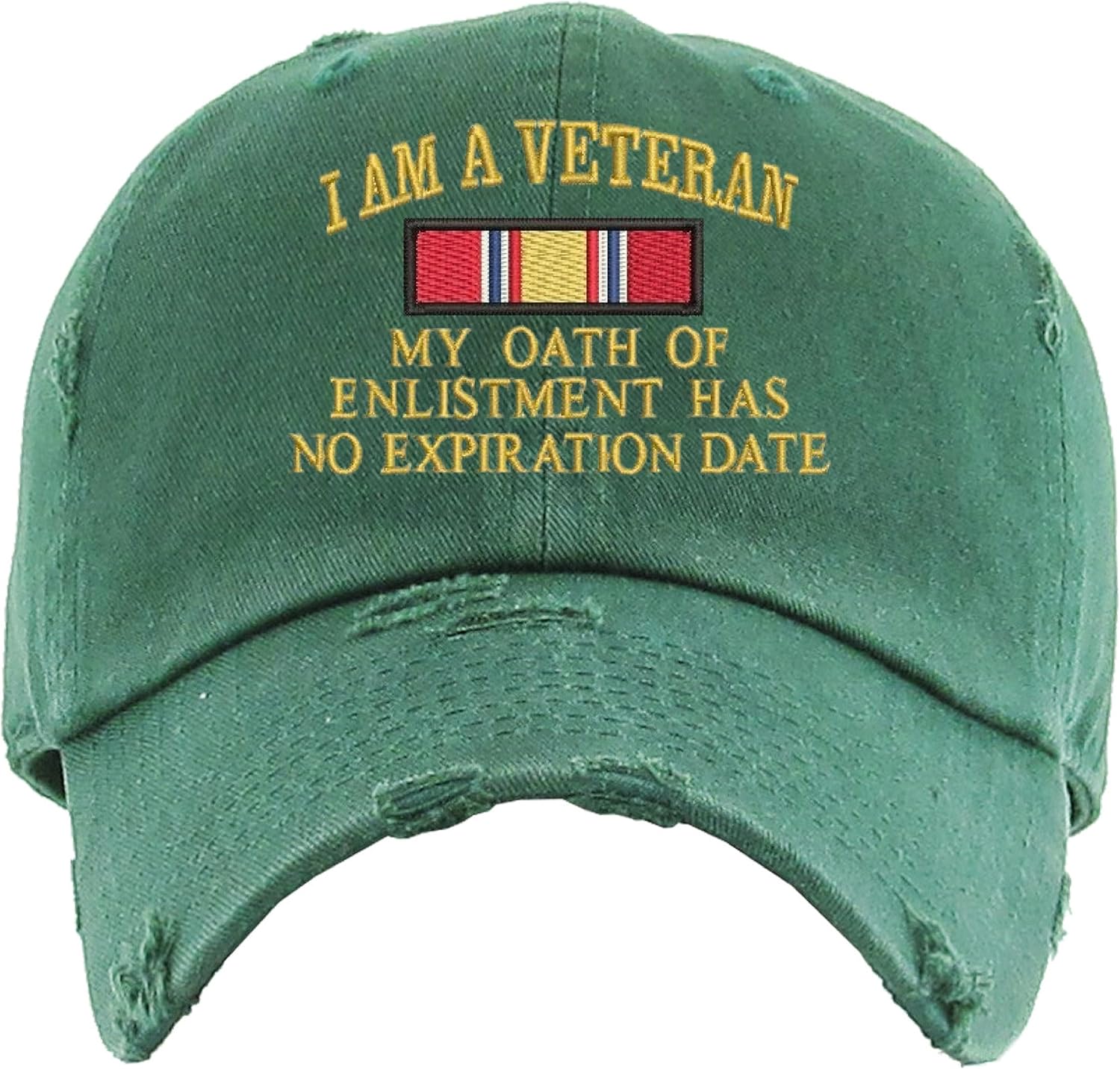 Dad Hat I Am A Veteran Vintage Hat Oath of Enlistment Embroidered Cap