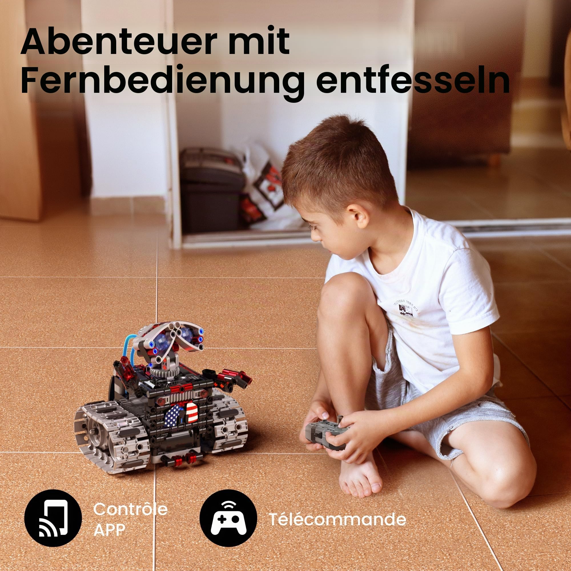 Sillbird Ferngesteuerte Roboter für Kinder, RC-Robotik, 4-in-1, Konstruktionsspielzeug mit kreativer Programmierung, Geschenkideen für Jungen und Mädchen im Alter von 8 bis 12 Jahren