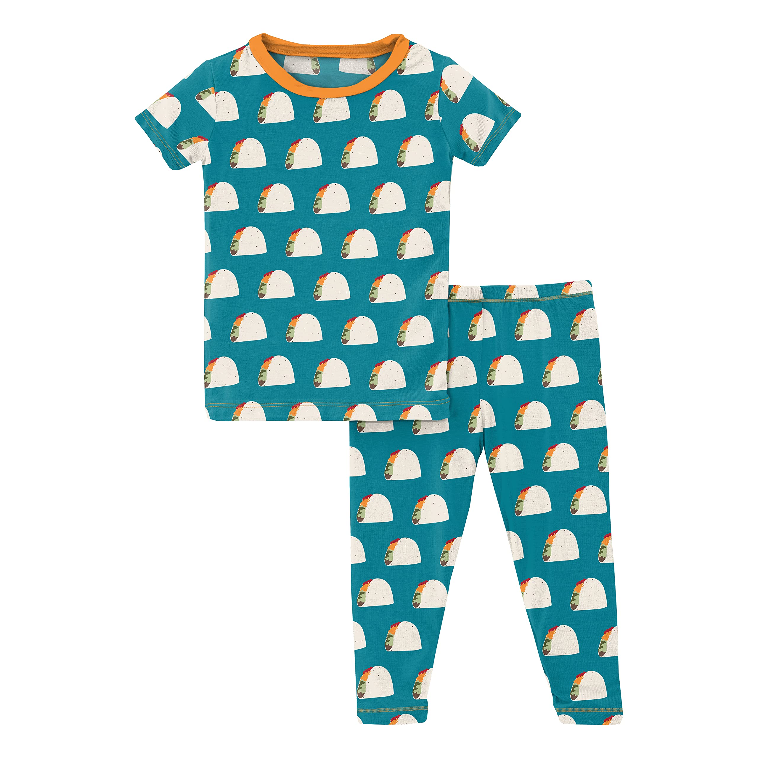 KicKee Short Sleeve Pajama Set, Year Round Solid
