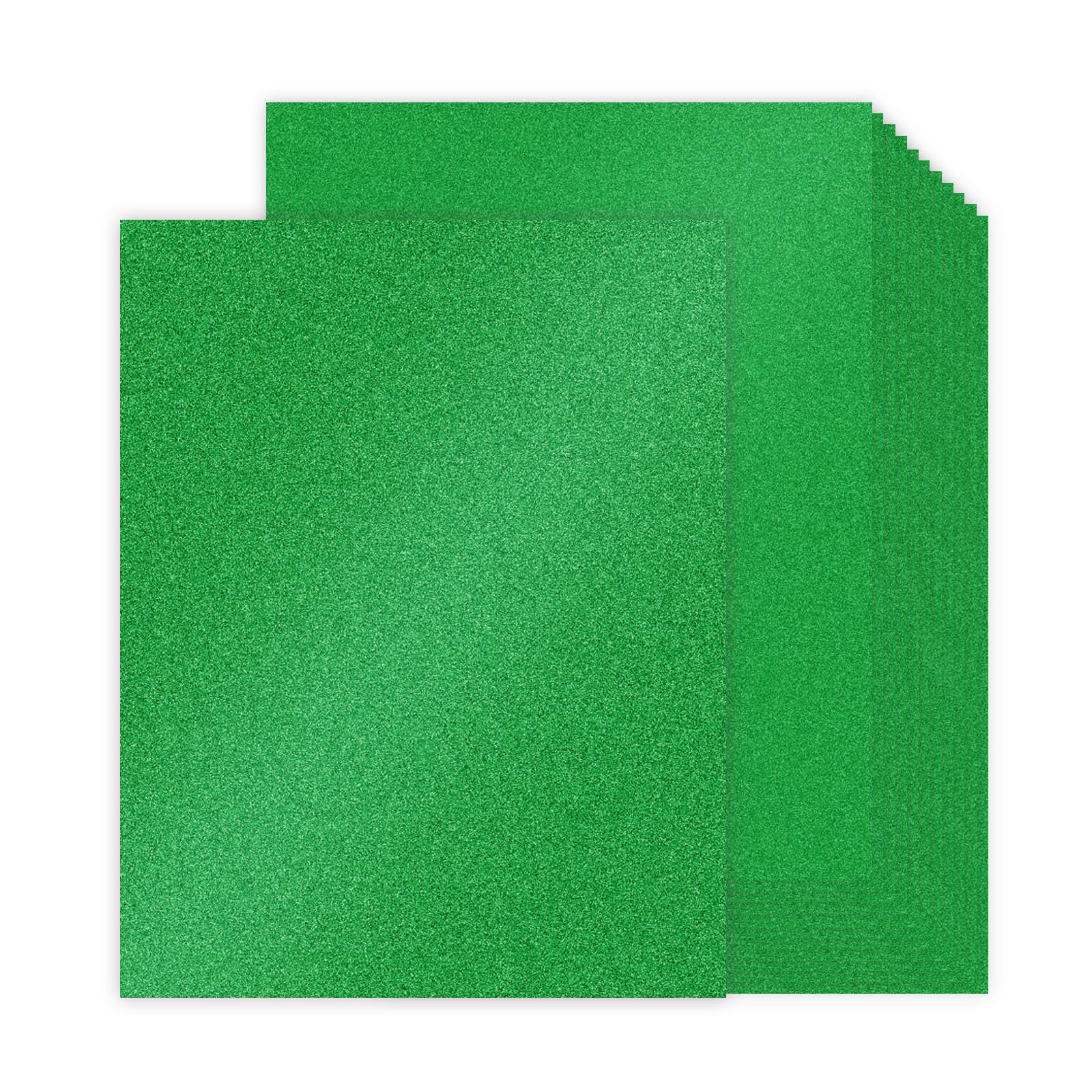 30 arkuszy zielonego brokatowego kartonu 20 x 28 cm, ciężki papier premium błyszczący do tworzenia kart, DIY, rękodzieła, dekoracji imprezowej, przybory szkolne, studenckie (zielony)