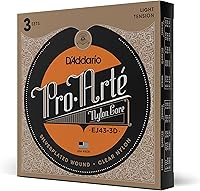 Vista 8 de D'Addario Pro Arté Cuerdas de nailon para guitarra clásica, EJ44, tensión extra dura, juego de 6 cuerdas, paquete de 1