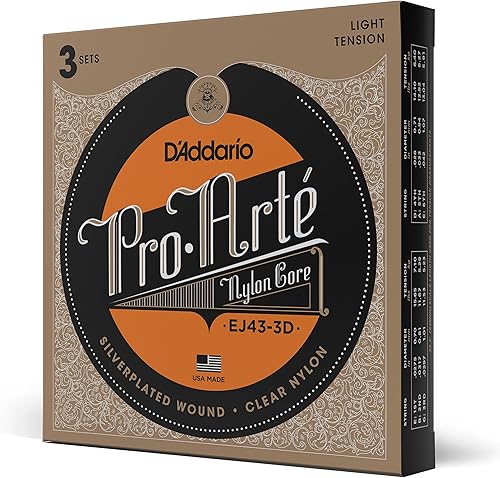 Vista 8 de D'Addario Pro Arté Cuerdas de nailon para guitarra clásica, EJ44, tensión extra dura, juego de 6 cuerdas, paquete de 1