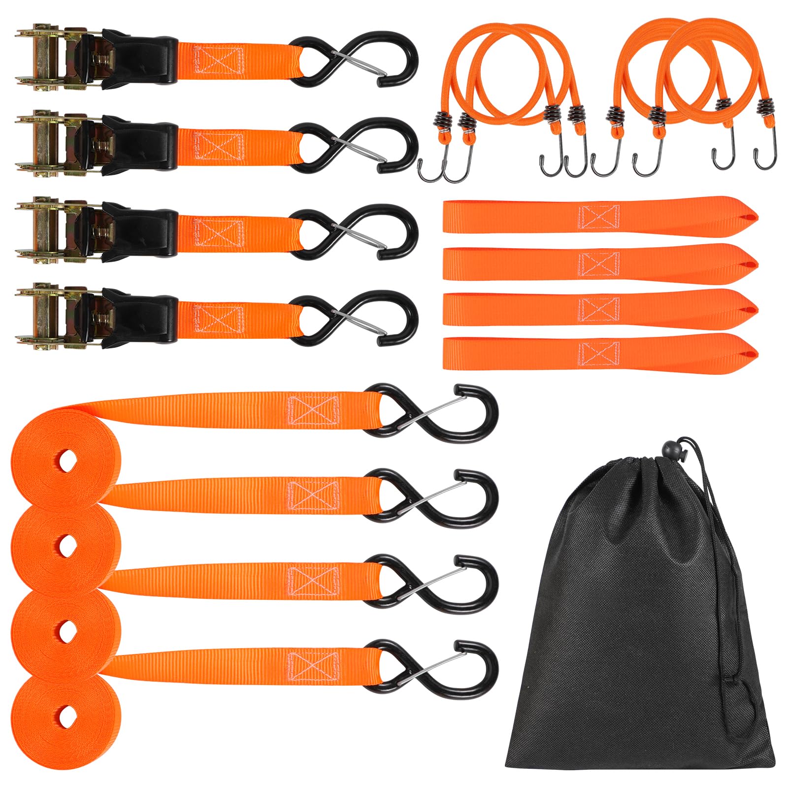 Tie Down Straps Ratchet Set