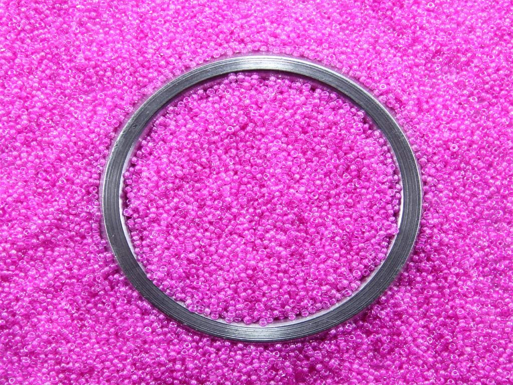 The Design Cart Pink Transparent Lustre Preciosa Round Seed Beads (11/0-2.0 mm) (500 Grams) - for Embroidery, Beading, Jewellery Making, Art and Craft