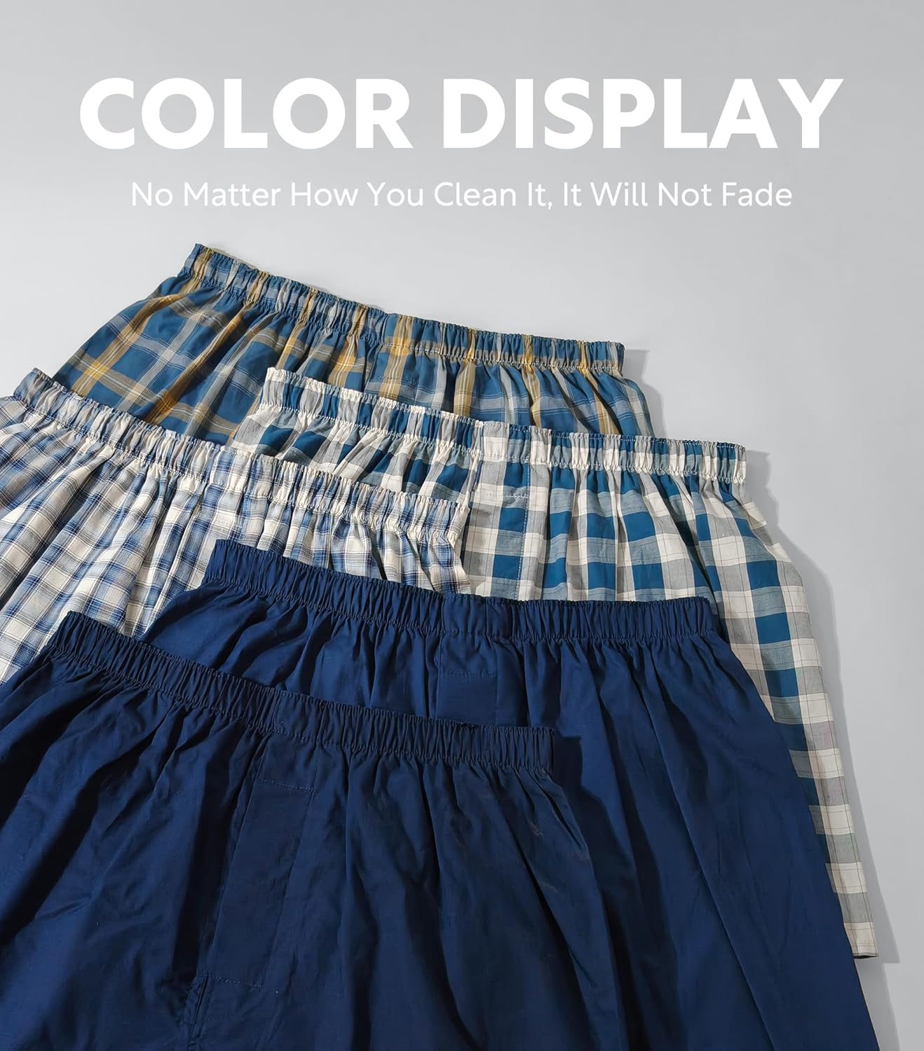 Natural Feelings Classic Boxers Shorts Cotton Woven Mens Underwear Boxers Pack