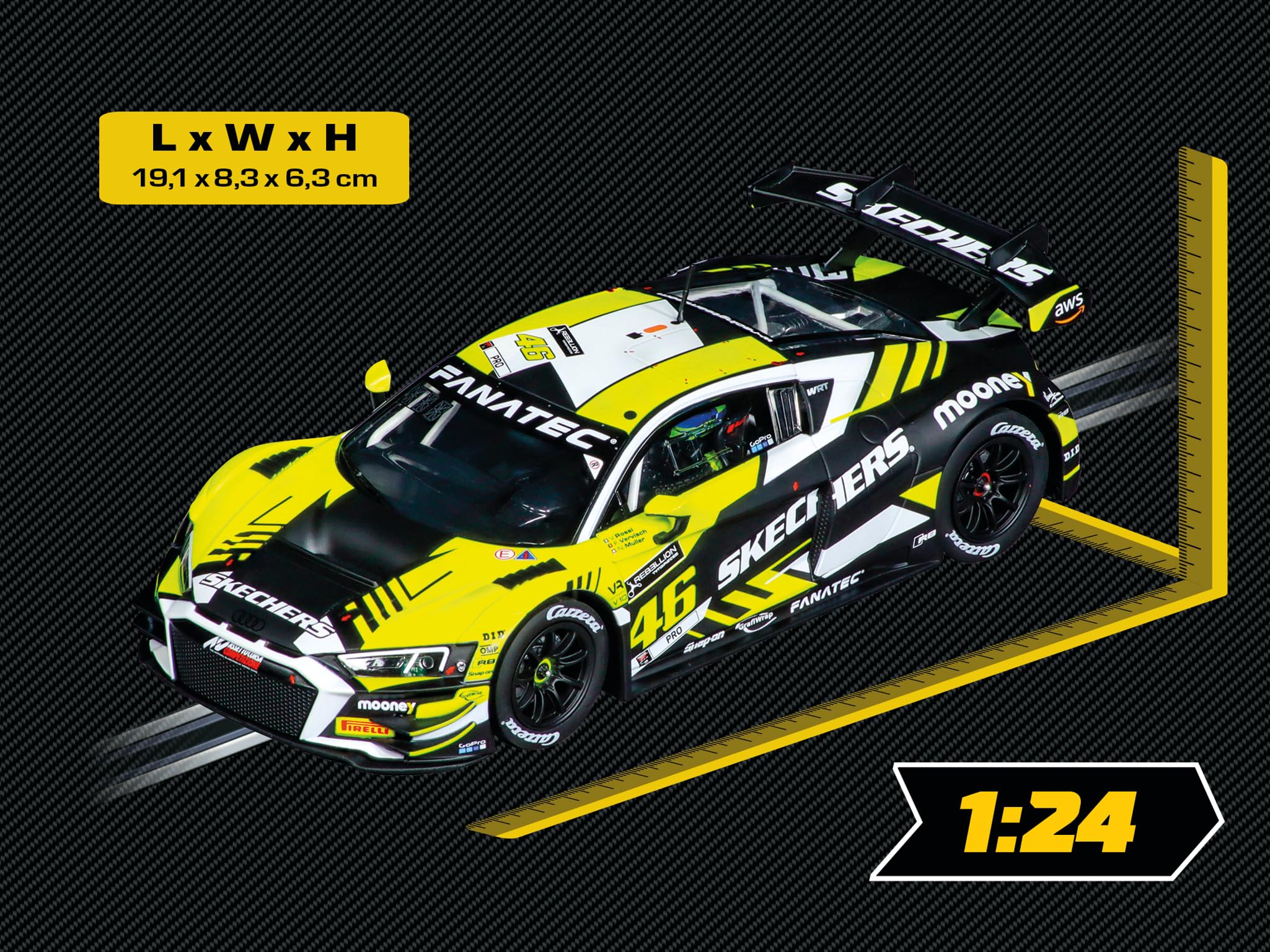 シュウイチ　r3 r8 Amazon.com: Carrera 23980 Audi R8 LMS GT3 evo II Valentino Rossi