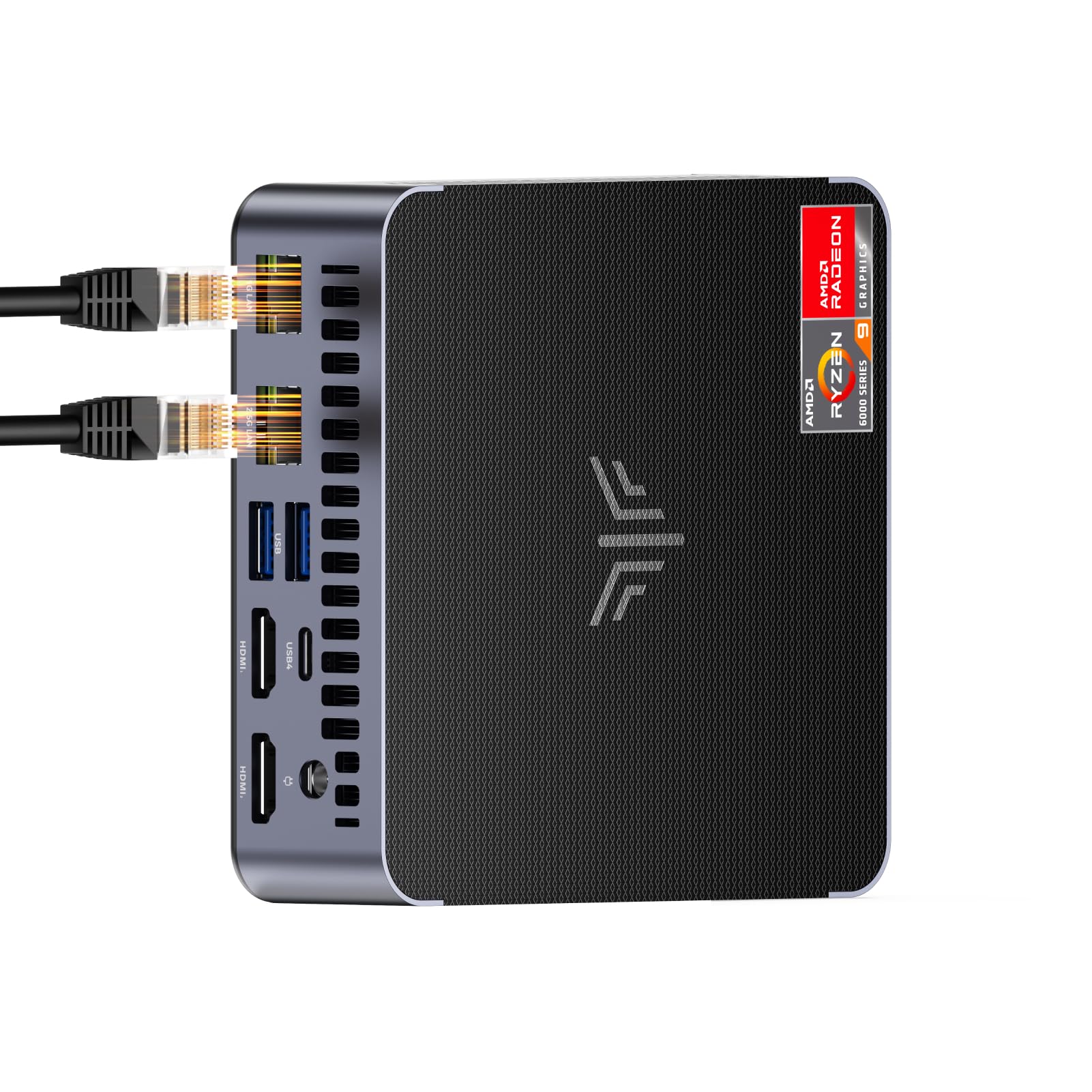 NiPoGi AM21 Mini PC, АMD Ryzen 9 6900HX (8C/16T, fino a 4,9 GHz), 16 GB DDR5 512 GB M.2 SSD Mini Computer Desktop WiFi 6, АMD Radeon 680M, Quadrupla 4K, 2 HDMI, USB4.0, Dual LAN