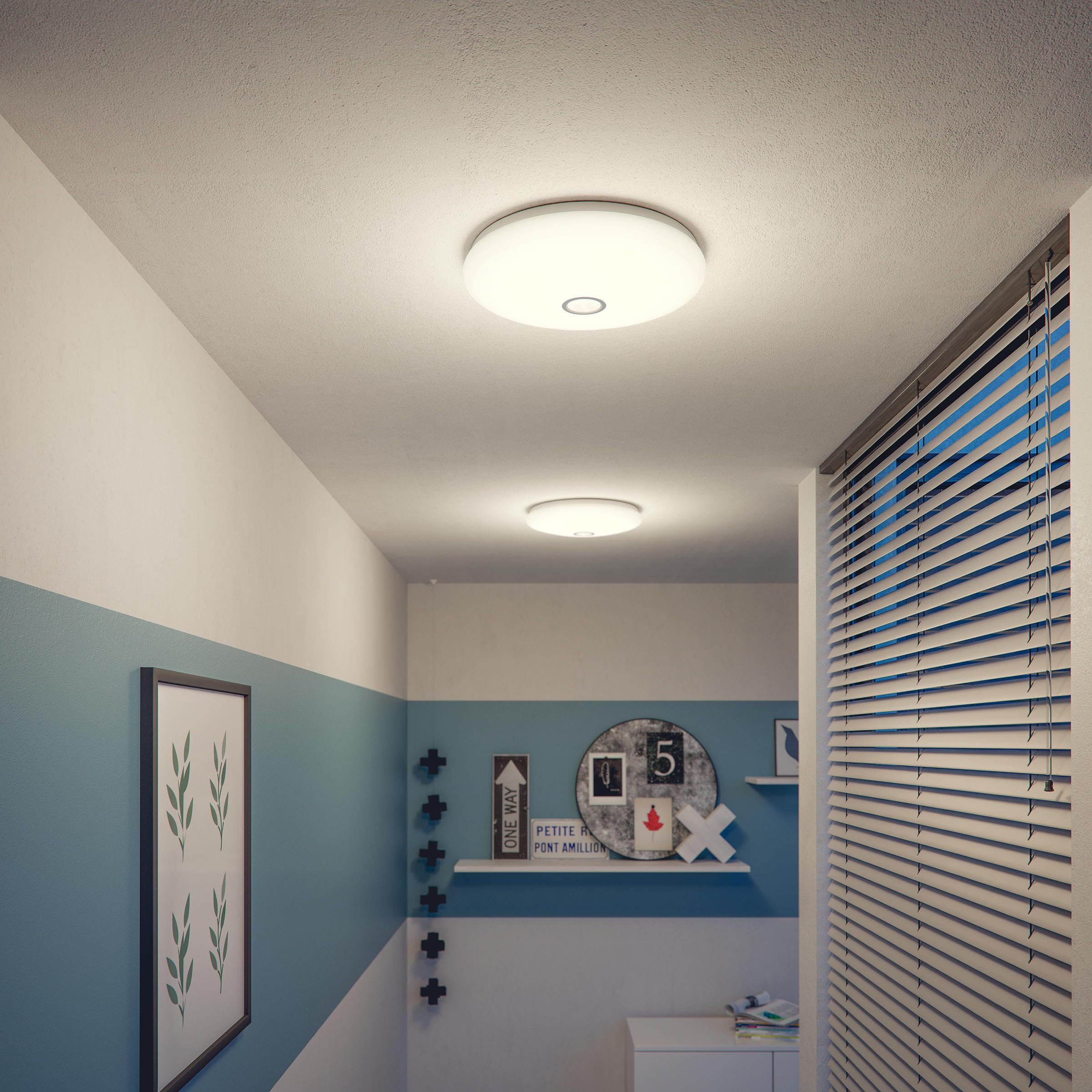 Philips myLiving LED Mauve Deckenleuchte mit Bewegungsmelder, Weiß
