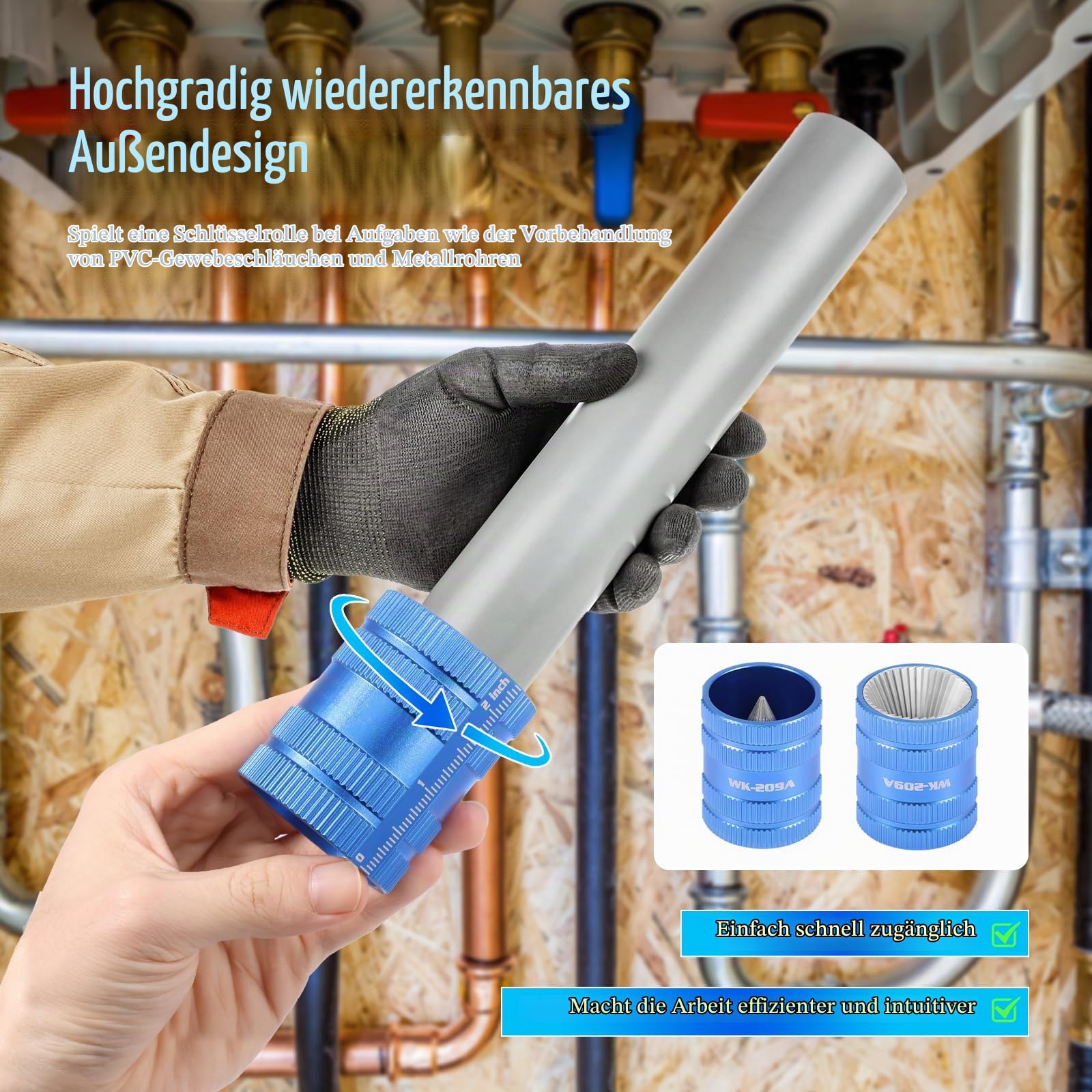 Rohrentgrater Innen & Außen (6-42mm) | HSS Klingen & Edelstahl Rohrfräser