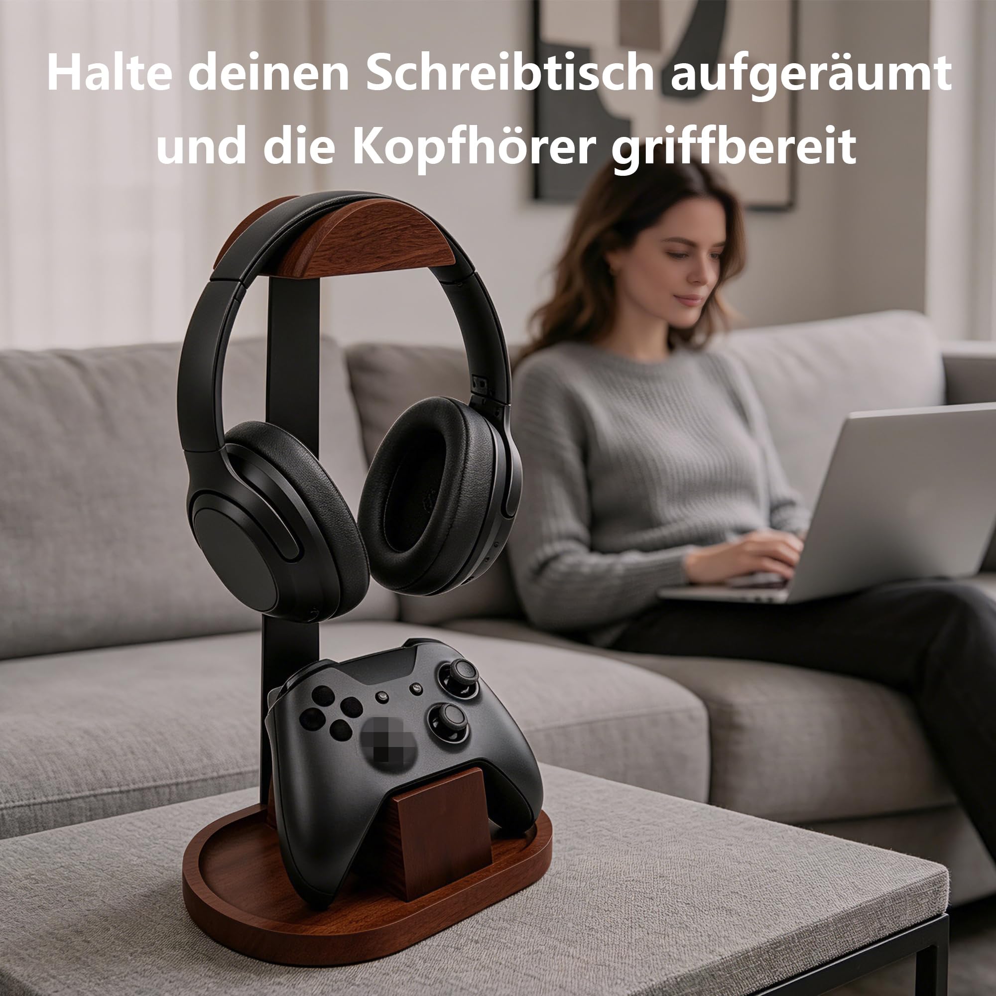 Headset Halterung Tisch, Kopfhörer Ständer Mit Gaming Controller Halter