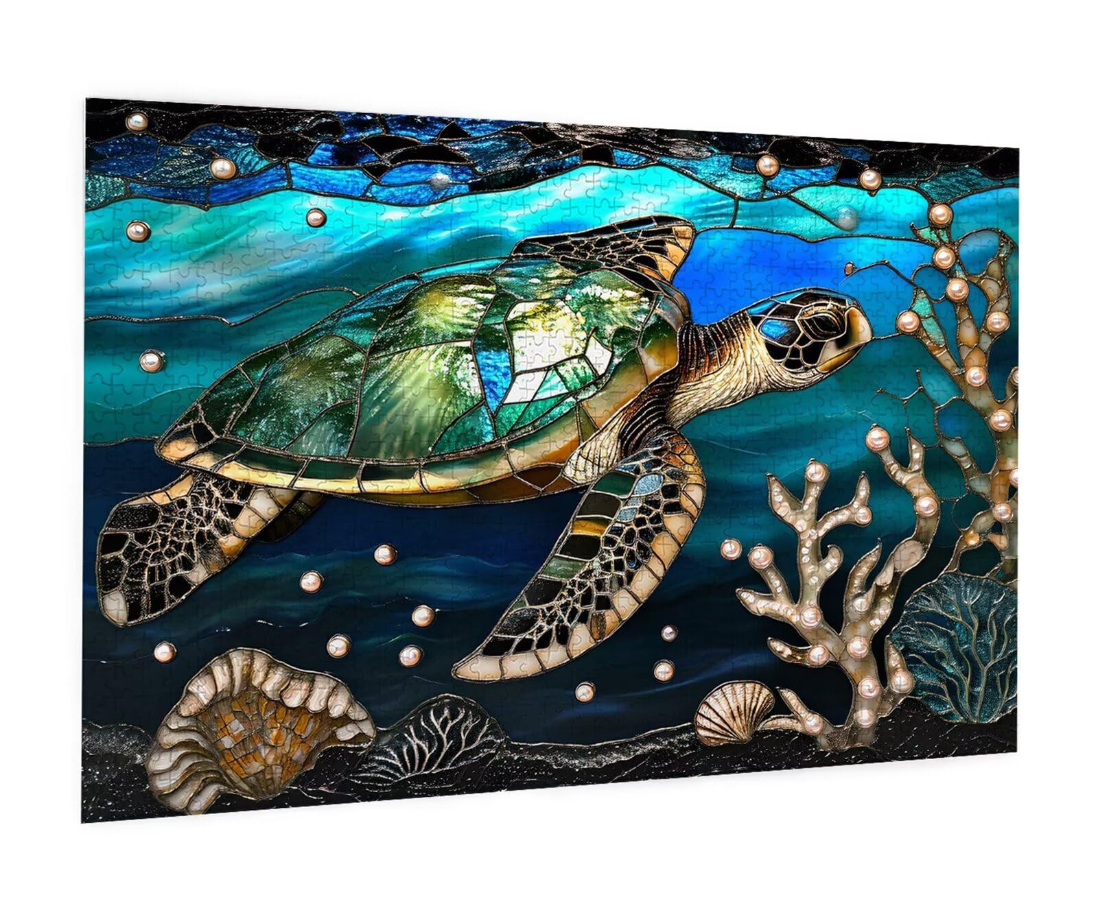 Puzzle zwierzęce Puzzle 3000 sztuk żółwie morskie układanki dla dorosłych DIY klasyczne drewniane gry, wysokiej jakości drukowanie układanki zabawki, litery z tyłu układanki, do dekoracji domu prezent