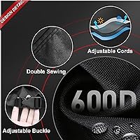 Vista 5 de Zettum Funda para Sofá de Dos Plazas de Patio de 60 Pulgadas - Funda para Sofá de Exterior 600D, Funda para Muebles Impermeable de Servicio Pesado