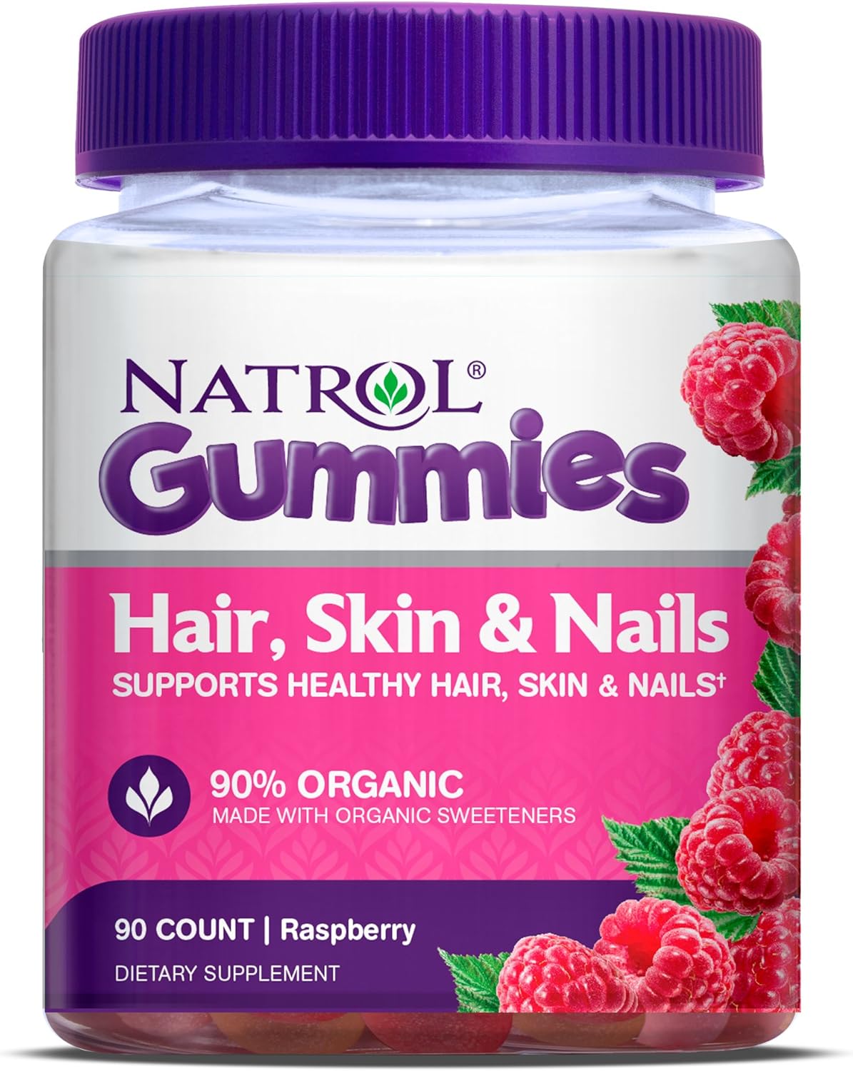 Hair Skin Nails Gummies Raspberry Dietary Supplements 90 Sweeteners Amazon Co Uk Health Personal Care