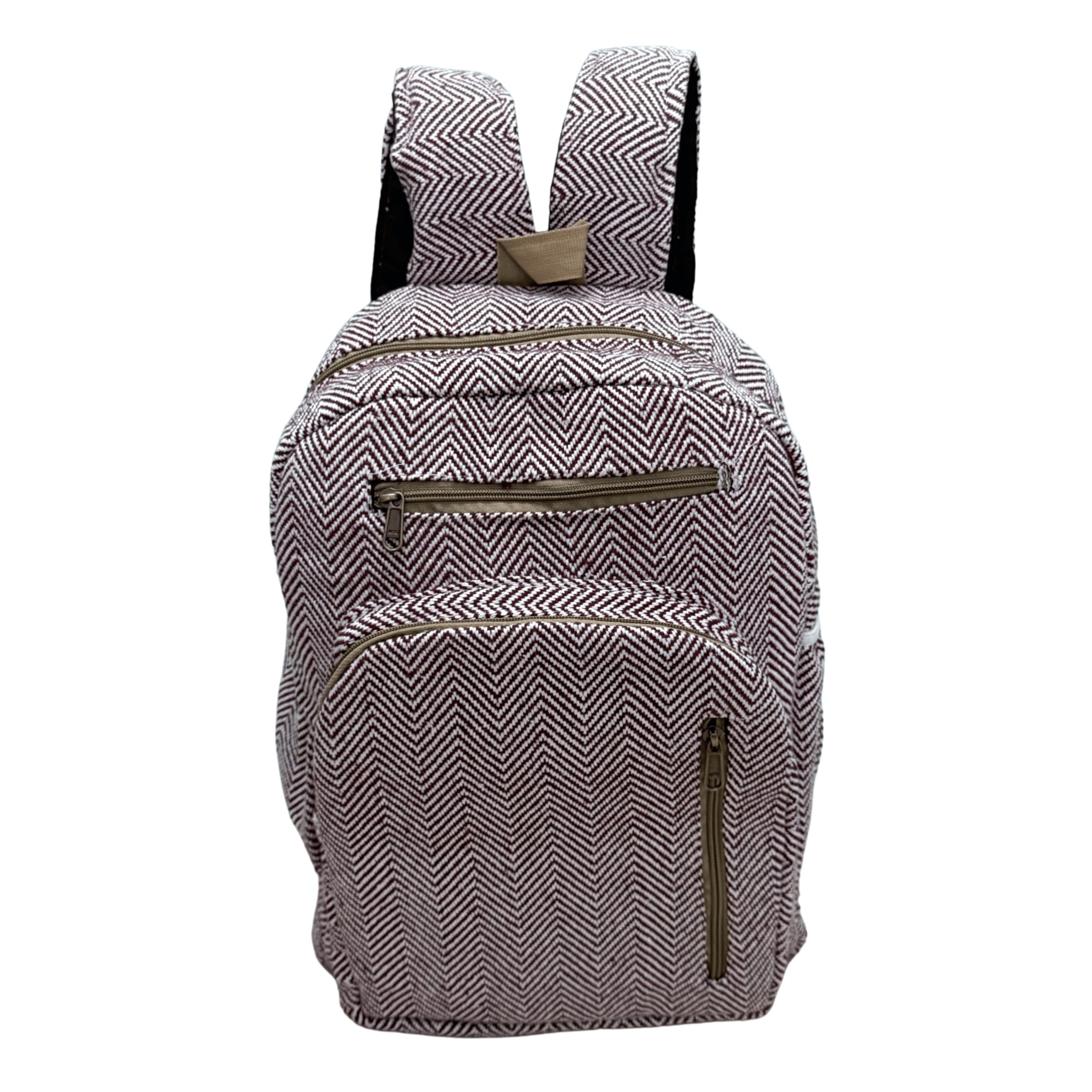 FIBERGOLD Large Hemp Backpack | Vegan Travel Festival iPad Backpack | Eco-Friendly, Grey, Medium-image-48