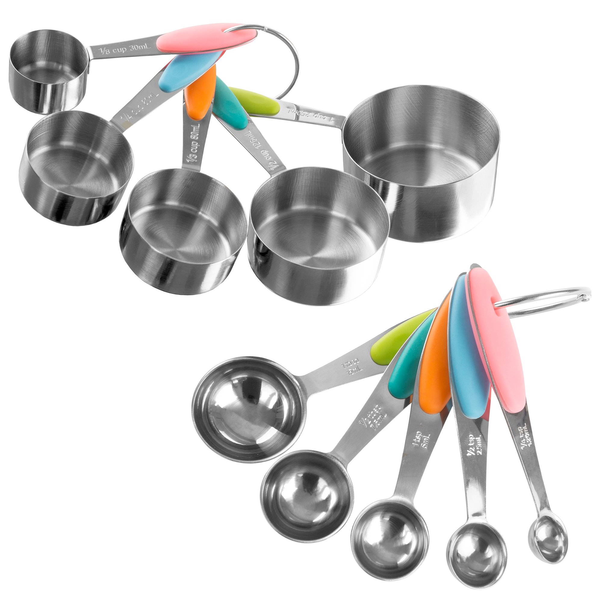 Classic Cuisine 82-KIT1036 Messbecher und Löffel-Set, Edelstahl