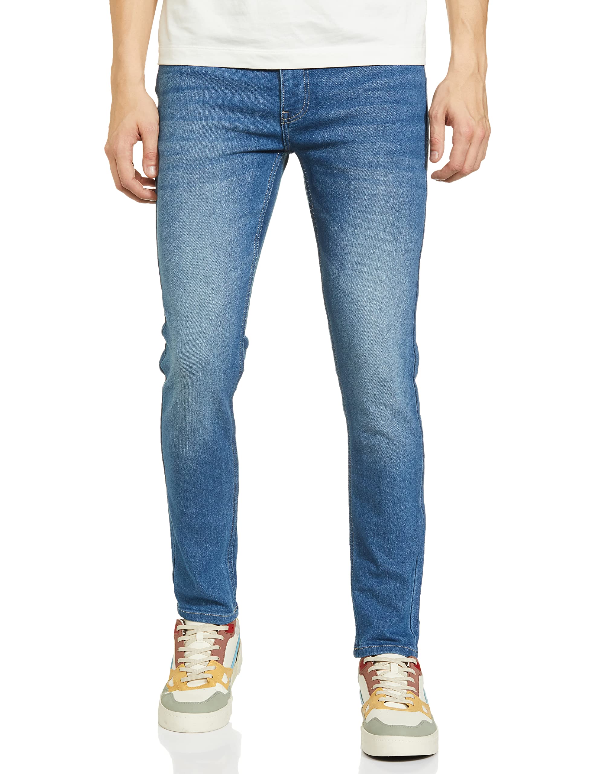 the indian garage co Men's Slim Fit Mid Rise Jeans-picture-25