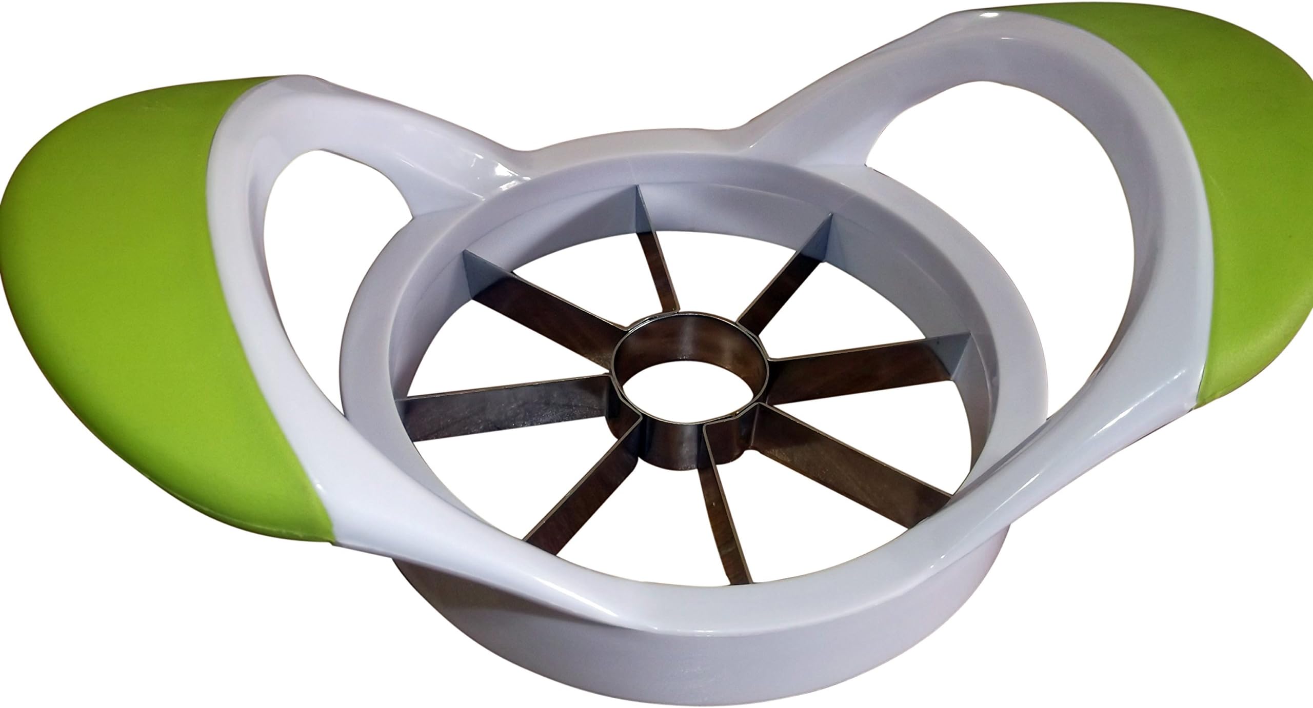 Apple Slicer Corer and Cutter Dividing Apples in 8 Sections Stainless-steel blades White and Green