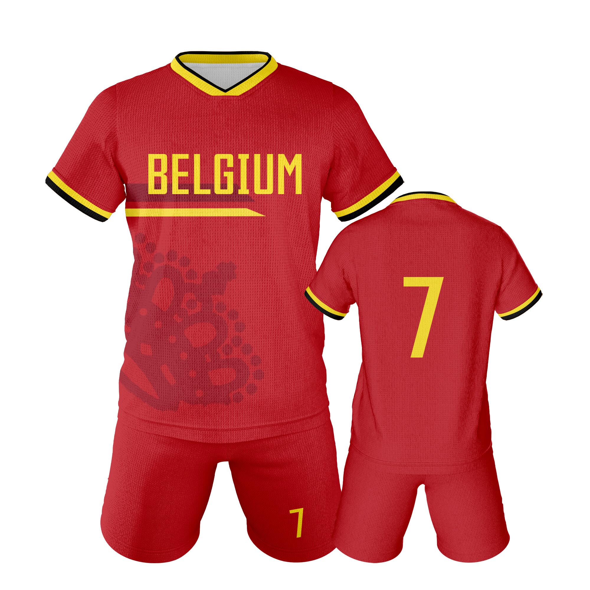 Kids Soccer Jersey and Shorts Set, Youth Uniform for Boys and Girls