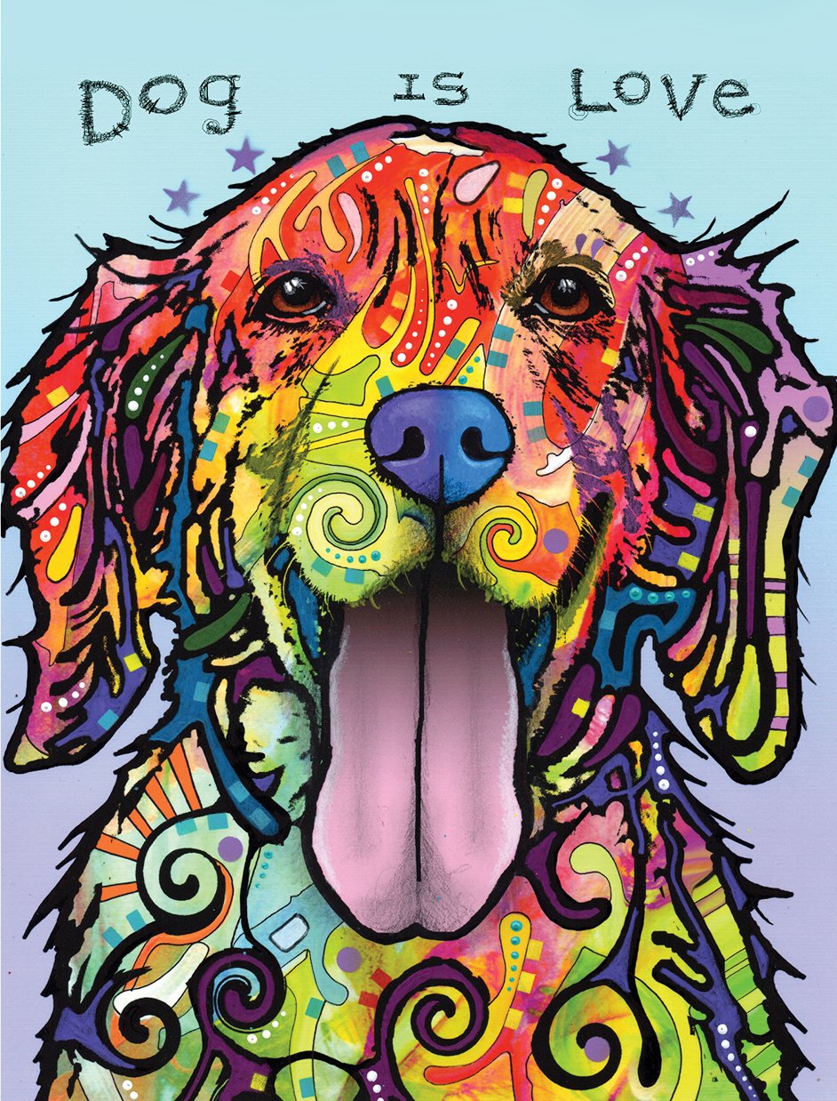 Dean Russo Dog is Love Journal: Lined Journal (Quiet Fox Designs) 144 Acid-Free Lined Pages for a Dream Diary or Journaling, with Vibrant Cover Art from Brooklyn Pop Artist Dean Russo Hardcover – August 13, 2018