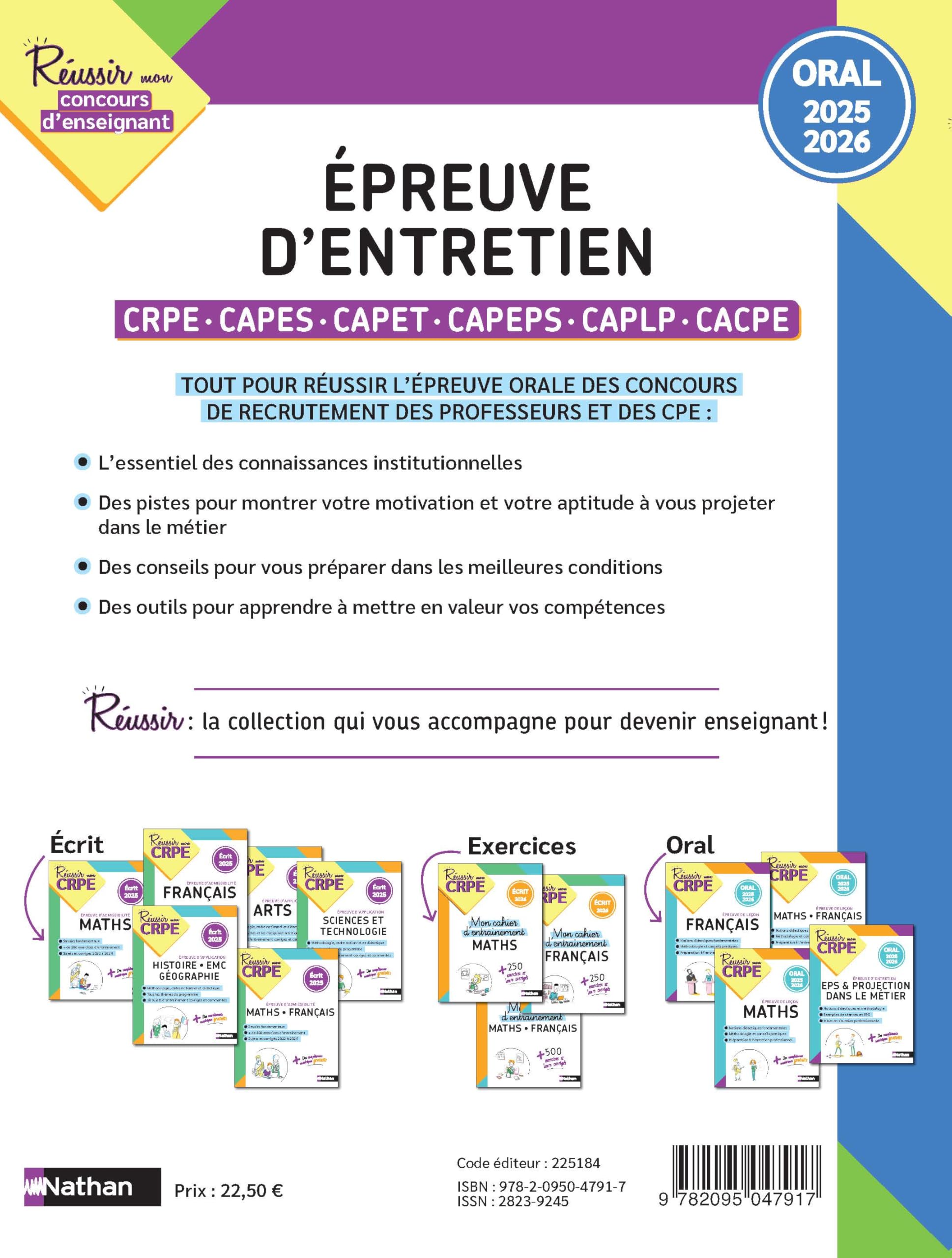 Epreuve d'entretien CRPE - CAPES - CAPEPS - CAPET - CAPLP - Oral 2025