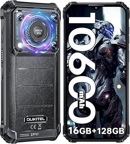 Miniatura 1 de OUKITEL WP36 - Teléfono resistente desbloqueado 2024-10600mAh, teléfono celular de 16 GB+128 GB, pantalla de 6.52 pulgadas, altavoz fuerte de 128