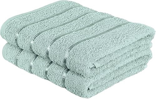 A2Z Lujosas toallas de baño 100% algodón, 500 GSM, suaves, absorbentes, juego de 2 toallas de baño (26.0 x 46.5 in)