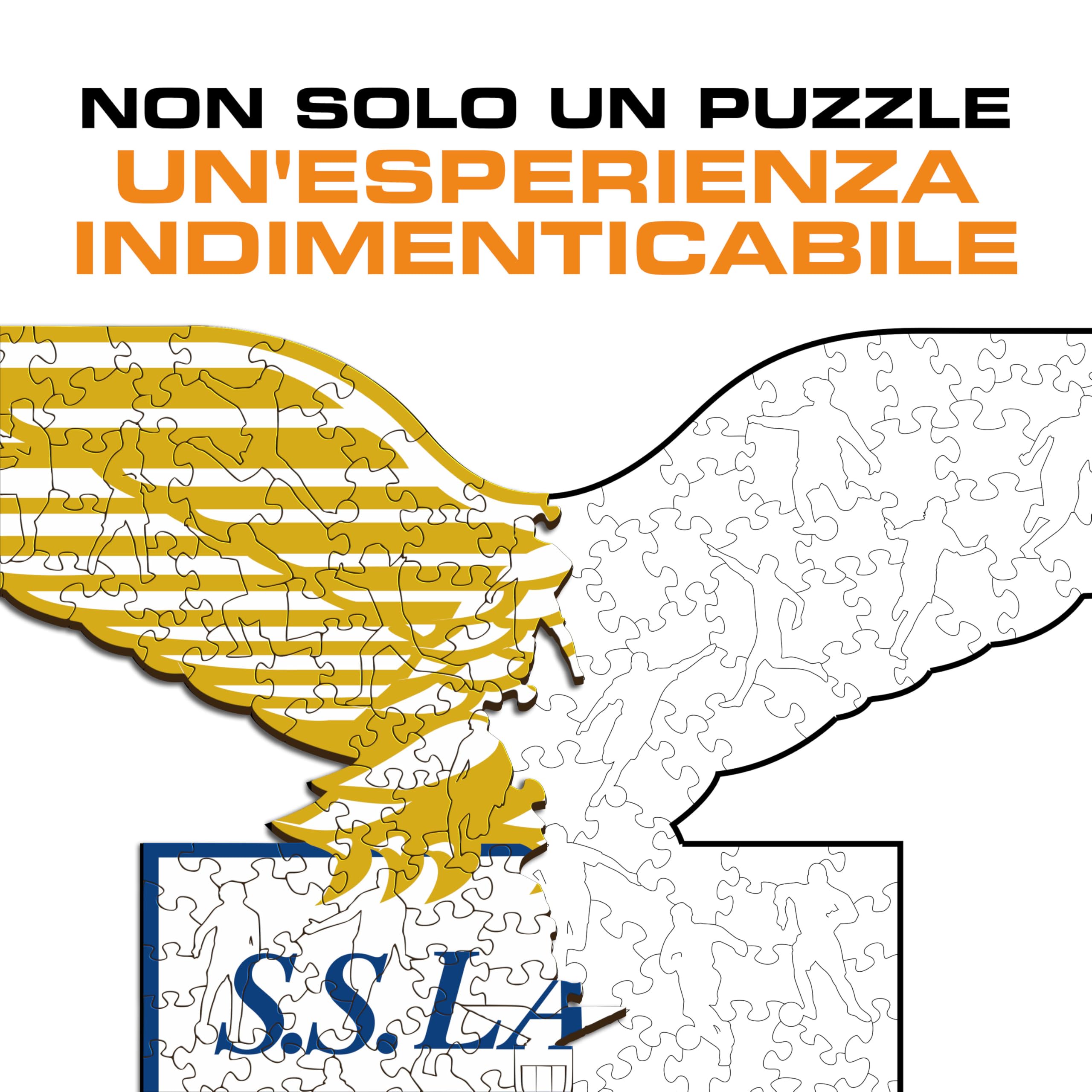 Iconic Puzzles - Lazio, Logo, Puzzle di Legno con licenza ufficiale, 100% sostenibile, regalo per adulti e bambini, taglia M, 270 Pz