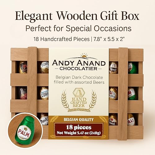 Miniatura 5 de Andy Anand - Chocolate negro con sabor a cerveza europea, surtido de selección premium, 18 unidades