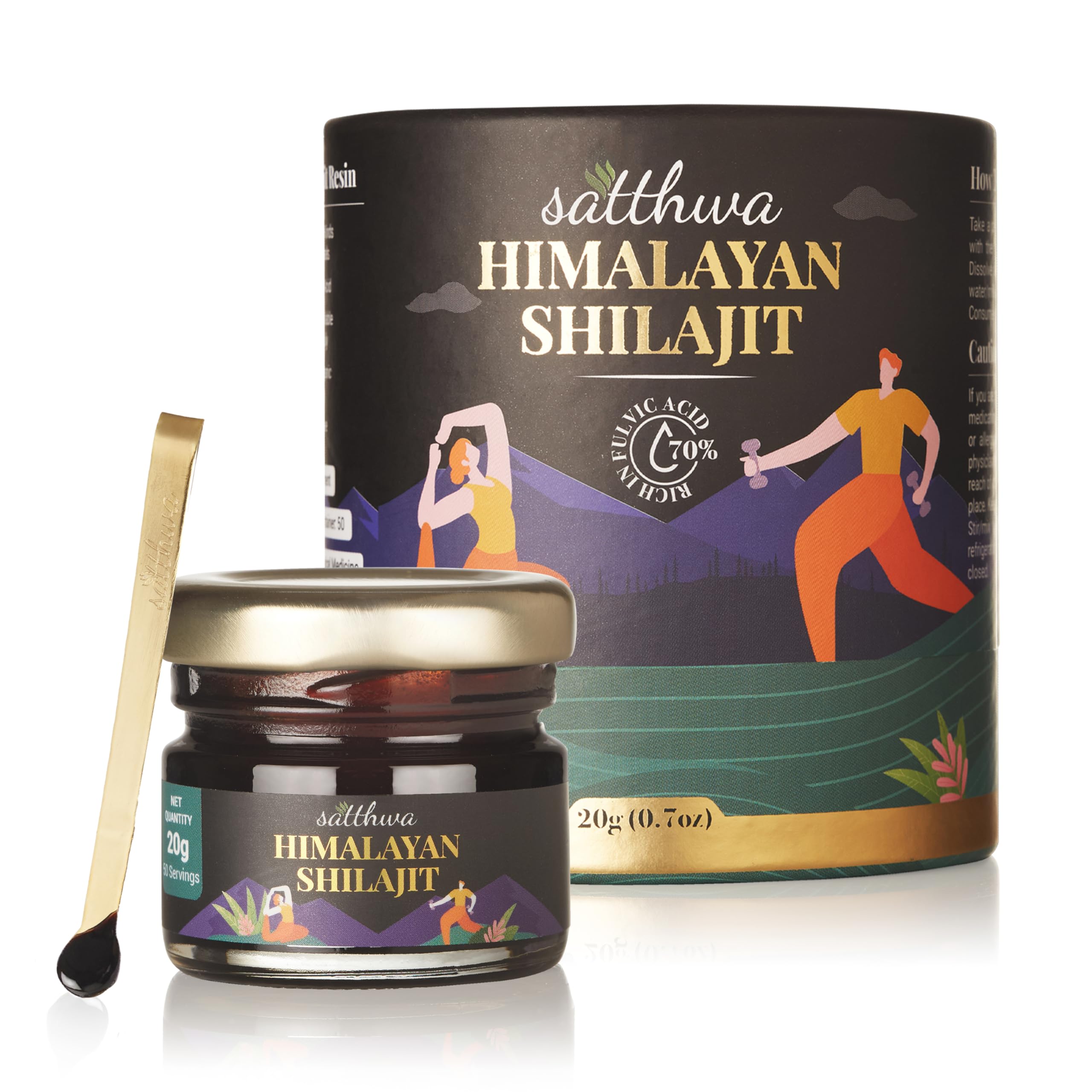 Satthwa Pure Himalayan Shilajit Resin High Potency for Men & Women - 85+ Trace Minerals - 75%+ Fulvic Acid - 50 Servings for Energy Boost & Immune Support - Lab Test Report - 20g (0.7oz) (B0CZP9JXK2) Amazon Price History, Amazon Price Tracker