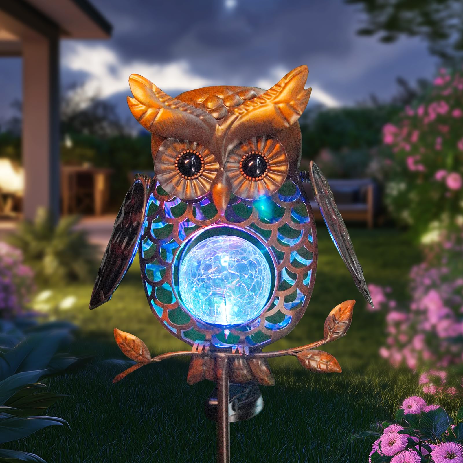 Amazon.com: HONGLAND Solar Lights Outdoor Decor Waterproof, Solar
