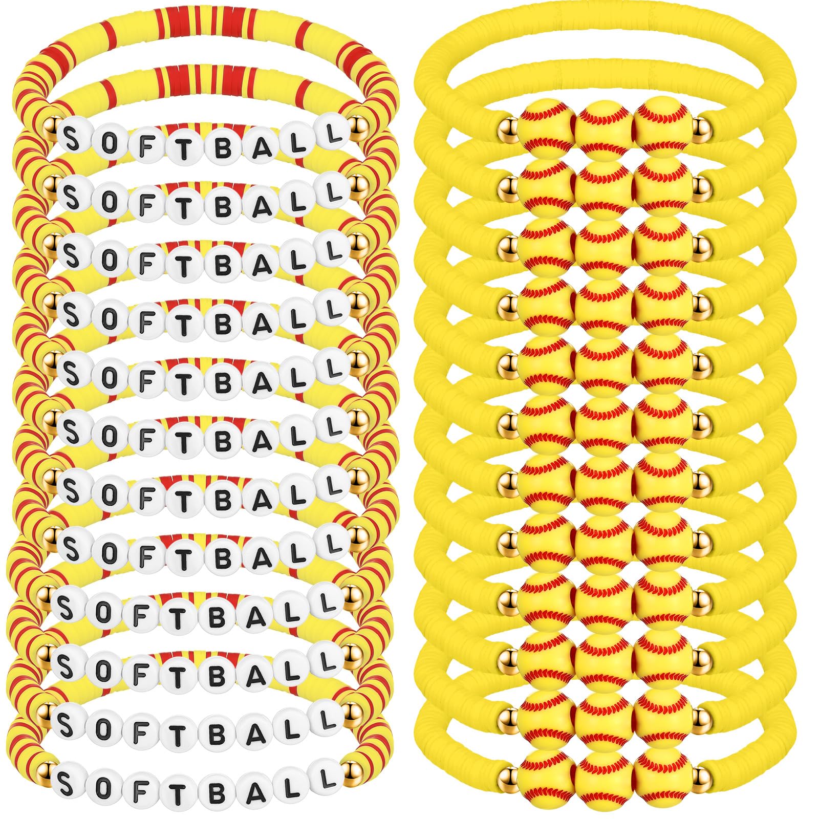 Huquary 24 Pack 2026 Senior Basketball, Baseball, Softbal, Soccer, Tennis, Football, Volleyball Team Gifts Bulk Adjustable Beaded Bracelets Sports Party Favors