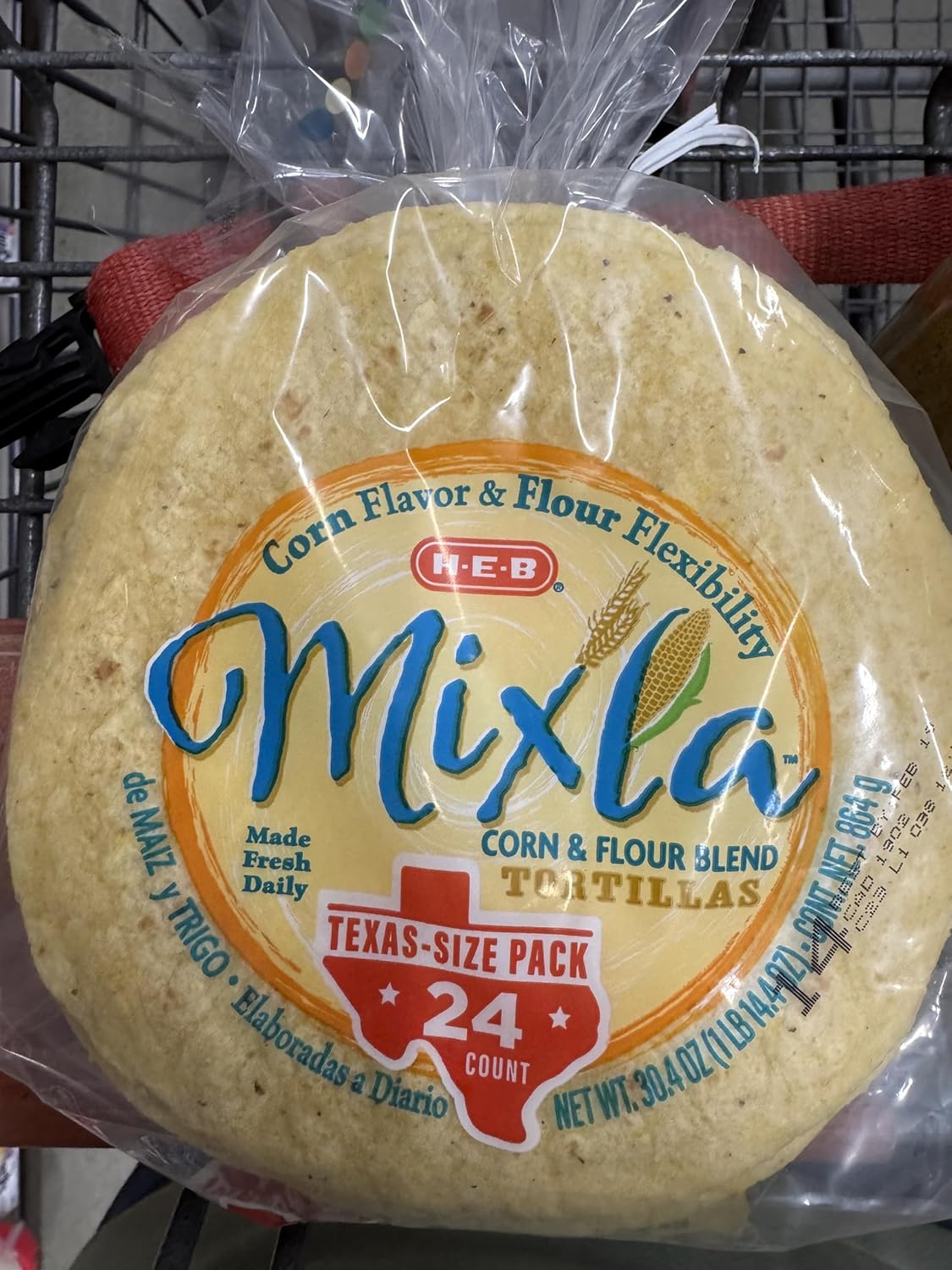 H?E?B Mixla Mixed Corn & Flour Blend Tortillas 24 count each bag (3 bags total) Tortilla Mixta de Harina y Maiz HEB