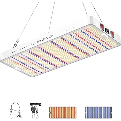 KINGLED KP4000 LED Grow Lights with Yield LEDs 5x5ft Coverage Full Spectrum Grow Lights for Indoor Hydroponic Plants Greenhouse Growing Lamps Veg Bloom Daul Mode